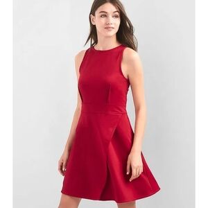 Gap Fit & Flare Dress W/ Faux Wrap Detail